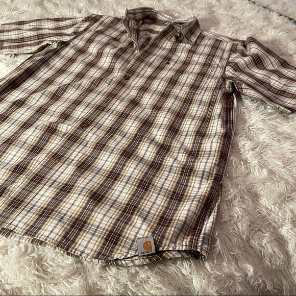 ✨17xHOST PICK✨Carhartt Plaid Button-Up - Picture 4 of 7